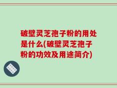 破壁灵芝孢子粉的用处是什么(破壁灵芝孢子粉的功效及用途简介)