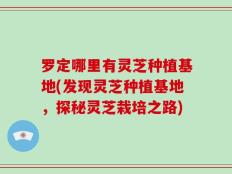 罗定哪里有灵芝种植基地(发现灵芝种植基地，探秘灵芝栽培之路)