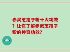 赤灵芝孢子粉十大功效？让你了解赤灵芝孢子粉的神奇功效？