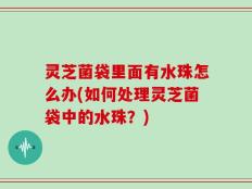 灵芝菌袋里面有水珠怎么办(如何处理灵芝菌袋中的水珠？)