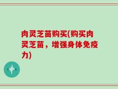肉灵芝苗购买(购买肉灵芝苗，增强身体免疫力)