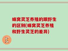 蜂窝灵芝养殖的跟野生的区别(蜂窝灵芝养殖和野生灵芝的差异)