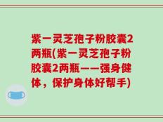 紫一灵芝孢子粉胶囊2两瓶(紫一灵芝孢子粉胶囊2两瓶——强身健体，保护身体好帮手)
