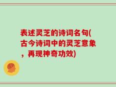 表述灵芝的诗词名句(古今诗词中的灵芝意象，再现神奇功效)