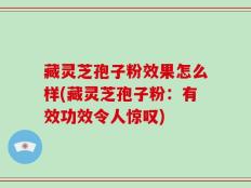 藏灵芝孢子粉效果怎么样(藏灵芝孢子粉：有效功效令人惊叹)