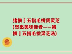 猪横脷五指毛桃煲灵芝(煲出美味佳肴——猪横脷五指毛桃灵芝汤)