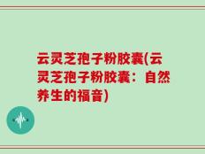 云灵芝孢子粉胶囊(云灵芝孢子粉胶囊：自然养生的福音)