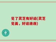 见了灵芝有好运(灵芝见面，好运连连)