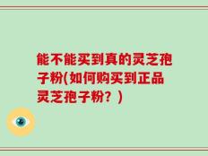 能不能买到真的灵芝孢子粉(如何购买到正品灵芝孢子粉？)