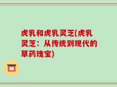 虎乳和虎乳灵芝(虎乳灵芝：从传统到现代的草药瑰宝)