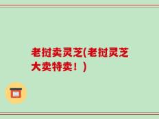 老挝卖灵芝(老挝灵芝大卖特卖！)