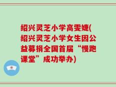 绍兴灵芝小学高雯婕(绍兴灵芝小学女生因公益募捐全国首届“慢跑课堂”成功举办)