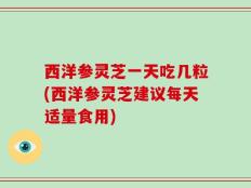 西洋参灵芝一天吃几粒(西洋参灵芝建议每天适量食用)