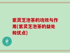 紫灵芝泡茶的功效与作用(紫灵芝泡茶的益处和优点)