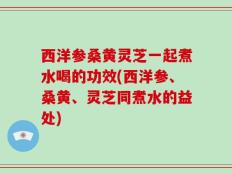 西洋参桑黄灵芝一起煮水喝的功效(西洋参、桑黄、灵芝同煮水的益处)