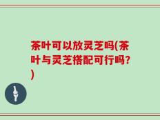 茶叶可以放灵芝吗(茶叶与灵芝搭配可行吗？)