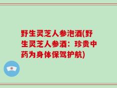 野生灵芝人参泡酒(野生灵芝人参酒：珍贵中药为身体保驾护航)