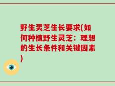 野生灵芝生长要求(如何种植野生灵芝：理想的生长条件和关键因素)