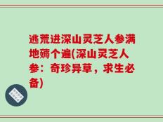 逃荒进深山灵芝人参满地薅个遍(深山灵芝人参：奇珍异草，求生必备)