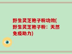 野生灵芝袍子粉功效(野生灵芝袍子粉：天然免疫助力)