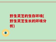 野生灵芝的生存环境(野生灵芝生长的环境分析)