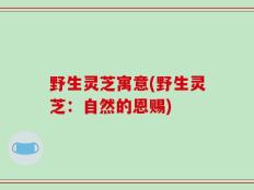 野生灵芝寓意(野生灵芝：自然的恩赐)