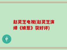 赵灵芝电视(赵灵芝演绎《娘惹》获好评)