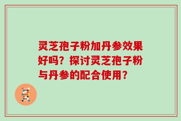 灵芝孢子粉加丹参效果好吗？探讨灵芝孢子粉与丹参的配合使用？