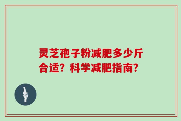 灵芝孢子粉减肥多少斤合适?科学减肥指南?