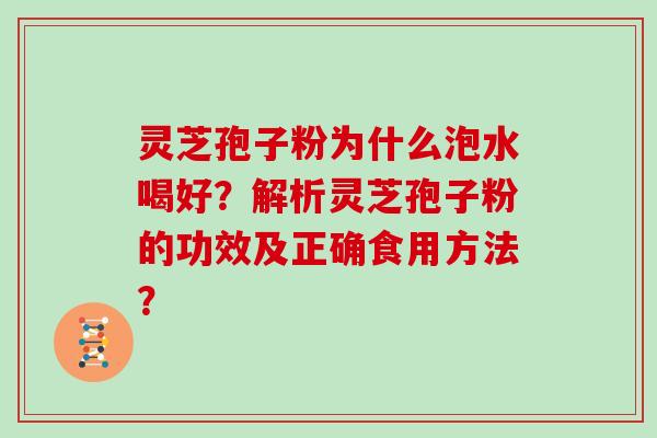 灵芝孢子粉为什么泡水喝好？解析灵芝孢子粉的功效及正确食用方法？