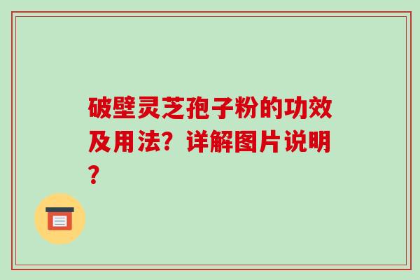 破壁灵芝孢子粉的功效及用法？详解图片说明？