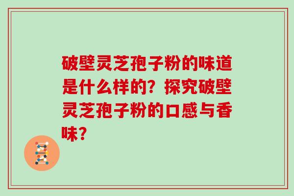 破壁灵芝孢子粉的味道是什么样的？探究破壁灵芝孢子粉的口感与香味？