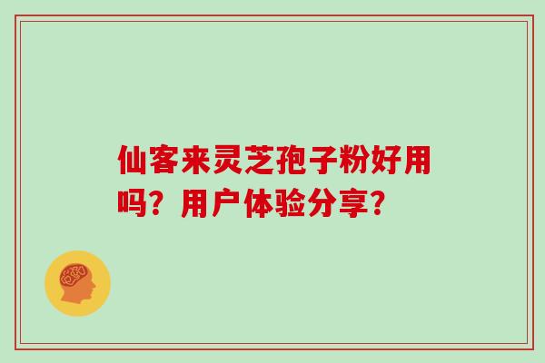 仙客来灵芝孢子粉好用吗?用户体验分享?