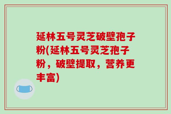 延林五号灵芝破壁孢子粉(延林五号灵芝孢子粉,破壁提取,营养更丰富)