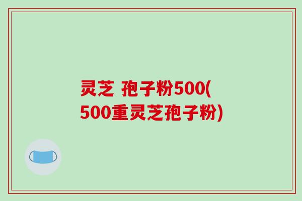 灵芝 孢子粉500(500重灵芝孢子粉)