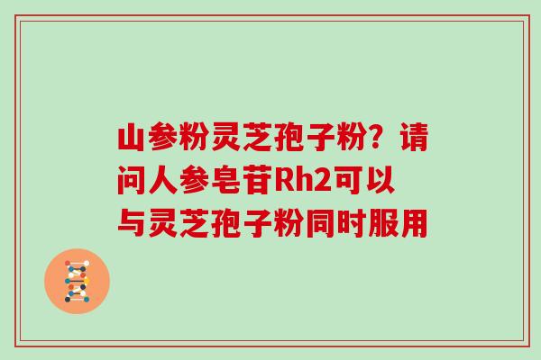 山参粉灵芝孢子粉?请问人参皂苷Rh2可以与灵芝孢子粉同时服用