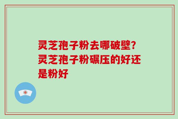 灵芝孢子粉去哪破壁？灵芝孢子粉碾压的好还是粉好