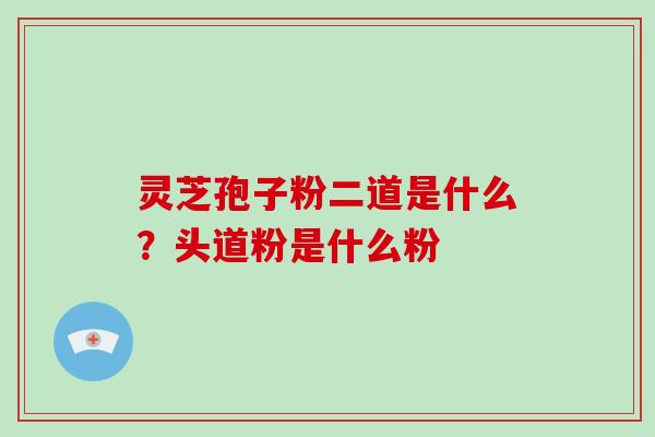 灵芝孢子粉二道是什么?头道粉是什么粉