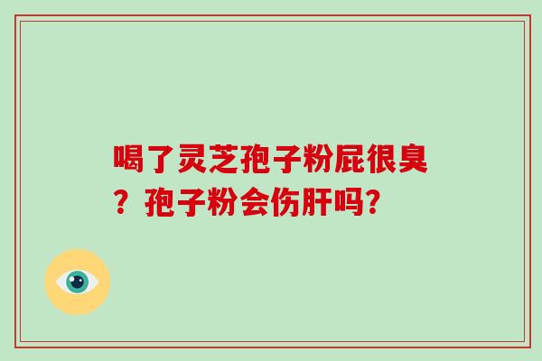 喝了灵芝孢子粉屁很臭?孢子粉会伤肝吗?