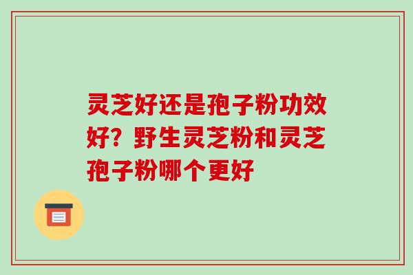 灵芝好还是孢子粉功效好?野生灵芝粉和灵芝孢子粉哪个更好