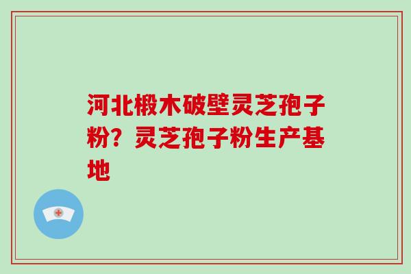 河北椴木破壁灵芝孢子粉?灵芝孢子粉生产基地