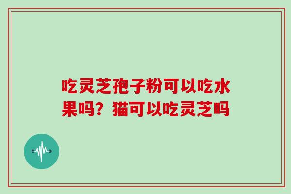 吃灵芝孢子粉可以吃水果吗?猫可以吃灵芝吗