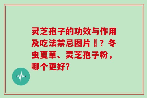 灵芝孢子的功效与作用及吃法禁忌图片祎？冬虫夏草、灵芝孢子粉，哪个更好？