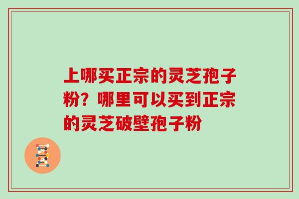 上哪买正宗的灵芝孢子粉?哪里可以买到正宗的灵芝破壁孢子粉