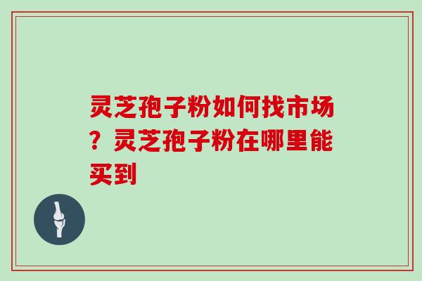 灵芝孢子粉如何找市场?灵芝孢子粉在哪里能买到