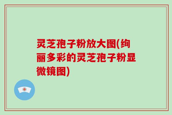 灵芝孢子粉放大图(绚丽多彩的灵芝孢子粉显微镜图)