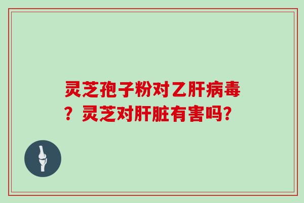 灵芝孢子粉对乙肝病毒?灵芝对肝脏有害吗?