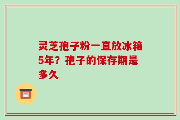 灵芝孢子粉一直放冰箱5年?孢子的保存期是多久