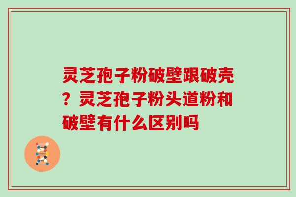 灵芝孢子粉破壁跟破壳？灵芝孢子粉头道粉和破壁有什么区别吗