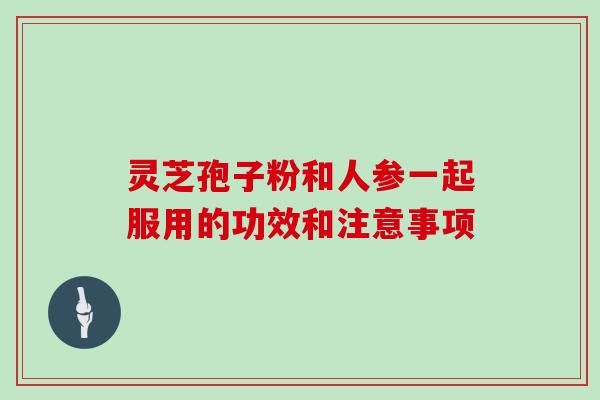 灵芝孢子粉和人参一起服用的功效和注意事项